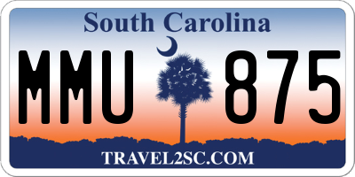 SC license plate MMU875