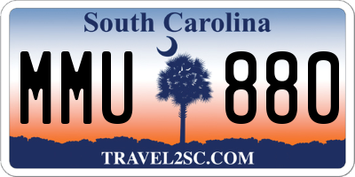 SC license plate MMU880