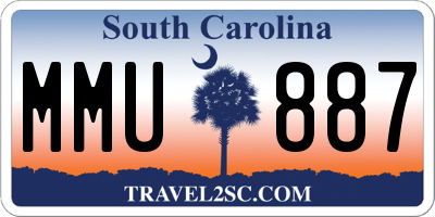 SC license plate MMU887