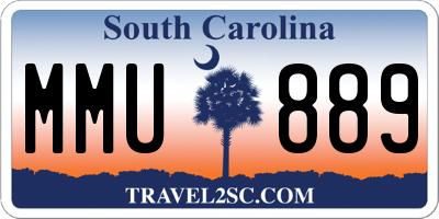 SC license plate MMU889