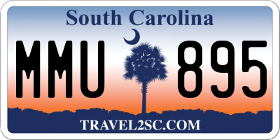SC license plate MMU895