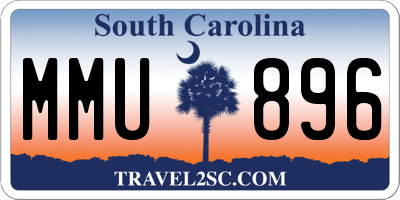 SC license plate MMU896