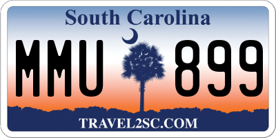 SC license plate MMU899