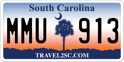 SC license plate MMU913