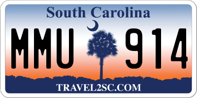 SC license plate MMU914