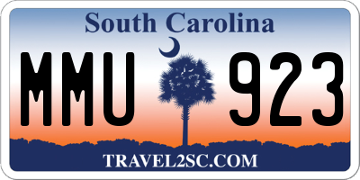 SC license plate MMU923