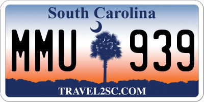 SC license plate MMU939