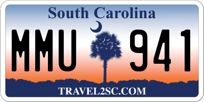 SC license plate MMU941