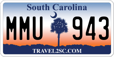 SC license plate MMU943