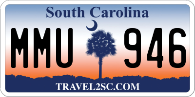 SC license plate MMU946