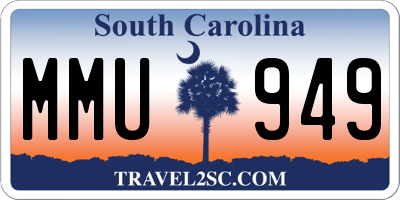 SC license plate MMU949