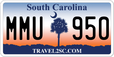 SC license plate MMU950