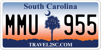 SC license plate MMU955