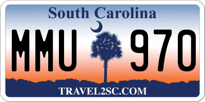 SC license plate MMU970