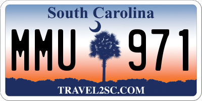 SC license plate MMU971