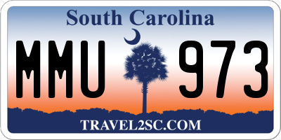 SC license plate MMU973