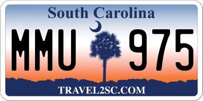 SC license plate MMU975