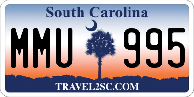 SC license plate MMU995