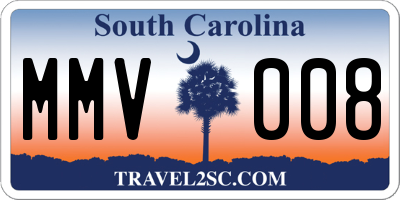 SC license plate MMV008