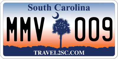 SC license plate MMV009