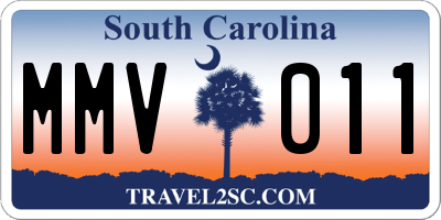 SC license plate MMV011