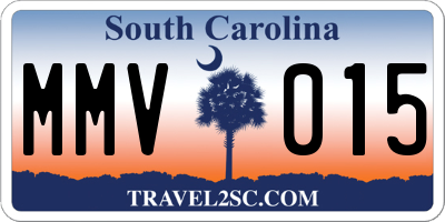 SC license plate MMV015