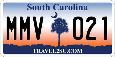 SC license plate MMV021
