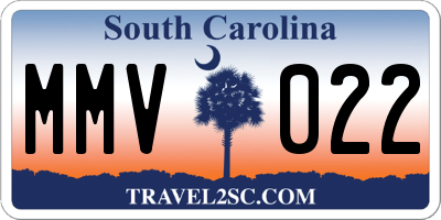 SC license plate MMV022