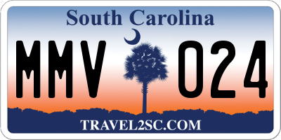 SC license plate MMV024