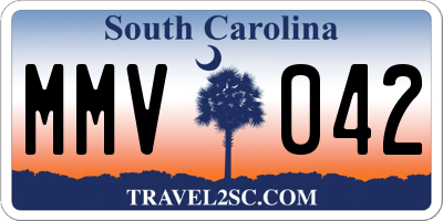 SC license plate MMV042