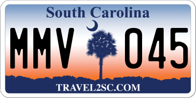 SC license plate MMV045