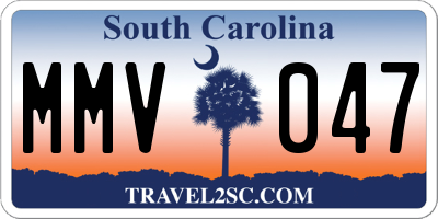 SC license plate MMV047
