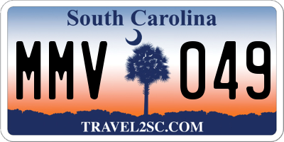 SC license plate MMV049