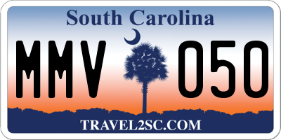 SC license plate MMV050