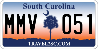 SC license plate MMV051
