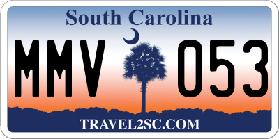 SC license plate MMV053