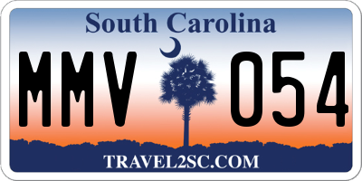 SC license plate MMV054