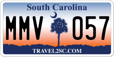 SC license plate MMV057