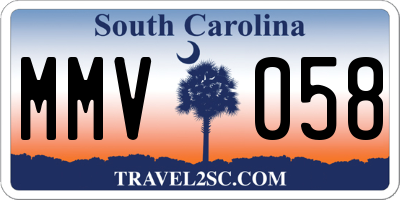 SC license plate MMV058