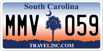 SC license plate MMV059