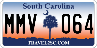 SC license plate MMV064