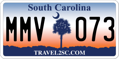 SC license plate MMV073