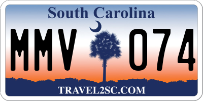 SC license plate MMV074