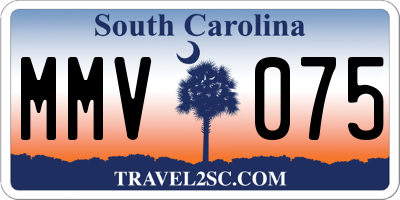 SC license plate MMV075