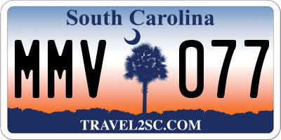 SC license plate MMV077
