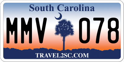 SC license plate MMV078