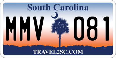 SC license plate MMV081