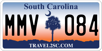 SC license plate MMV084