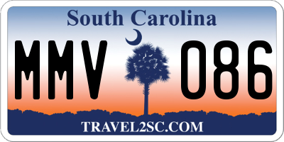 SC license plate MMV086