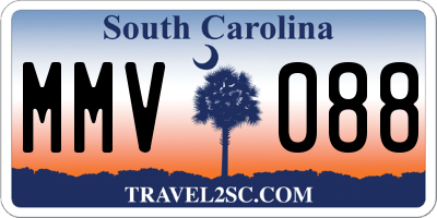 SC license plate MMV088